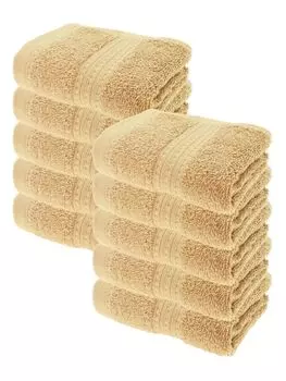 Набор полотенец для гостей Julie Julsen ORGANIC, 10 шт., 30х50, пастельно-коричневый