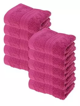 Набор полотенец для гостей Julie Julsen ORGANIC, 10 шт., 30x50, фуксия, розовый