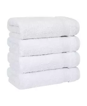 Набор полотенец для рук Bekos Premium из 100% турецкого хлопка, 4 предмета American Soft Linen, белый