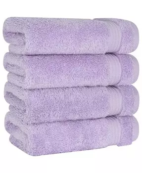 Набор полотенец для рук Bekos Premium из 100% турецкого хлопка, 4 предмета American Soft Linen, фиолетовый