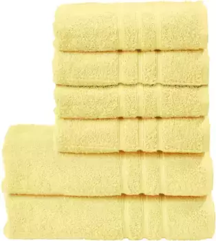 Набор полотенец Done "Daily Uni" 4 полотенца для рук (50х100 см) - 2 полотенца для душа (70х140 см) (4 шт.), цвет zitrusgelb