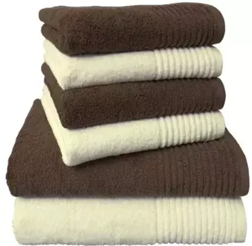 Набор полотенец Dyckhoff "Блестящий" (комплект (6 шт.), цвет sekt/nuss