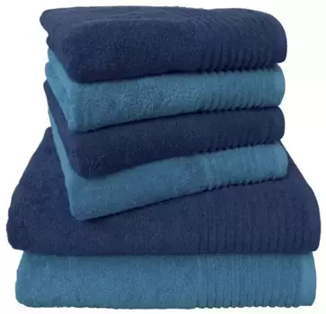 Набор полотенец Dyckhoff "Блестящий" (комплект (6 шт.), синий/бирюзовый