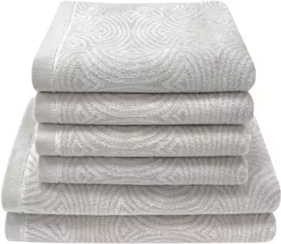 Набор полотенец Dyckhoff "Пейзаж" (комплект, 6 шт., 2 банных полотенца (70х140 см) - 4 полотенца для рук (50х100 см), 4 полотенца для рук (50х100 см), 2 полотенца для душа (70х140 см) (6 шт.), цвет silber
