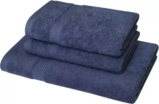 Набор полотенец Dyckhoff "Планета" 2 полотенца для рук (50 х 100 см), 1 полотенце для душа (70 х 140 см) (3 шт.), цвет marine