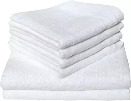 Набор полотенец Dyckhoff "Планета" (комплект, 6 шт., 4 полотенца для рук (50х100 см) - 2 банных полотенца (70х140 см), 4 полотенца для рук (50х100 см), 2 полотенца для душа (70х140 см) (6 шт.), белый