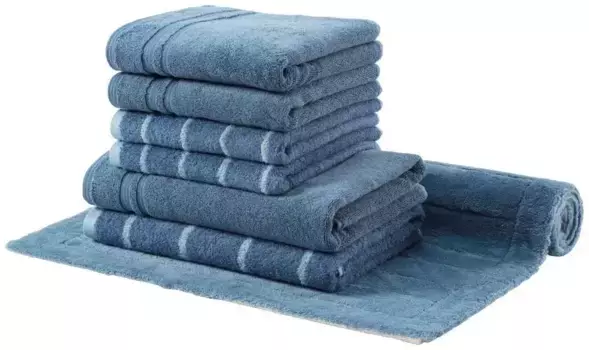 Набор полотенец Egeria "LINE" (7 шт.), цвет mittelblau