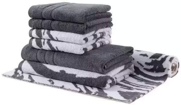 Набор полотенец Egeria "MARBLE" под мрамор 7 шт., цвет stone