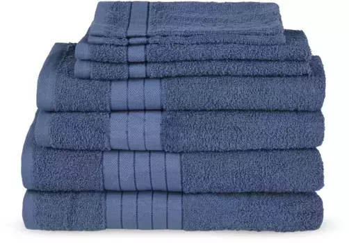 Набор полотенец Emotion "Uni" (8 шт.), с большим выбором цветов, цвет Denim