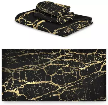 Набор полотенец GZHJMY 3D Marble, черный