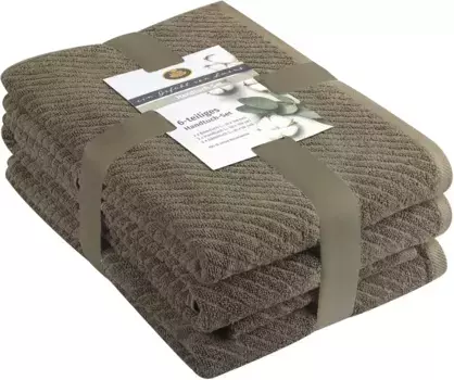 Набор полотенец Gzze "Franca" (6 шт., 2 банных полотенца 70х140 см - 2 гостевых полотенца 30х50 см - 2 полотенца для рук 50х100 см) (6 шт.), цвет schokobraun