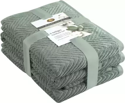 Набор полотенец Gzze "Виола" (6 шт., 2 банных полотенца 70х140 см - 2 гостевых полотенца 30х50 см - 2 полотенца для рук 50х100 см) (6 шт.), цвет jade