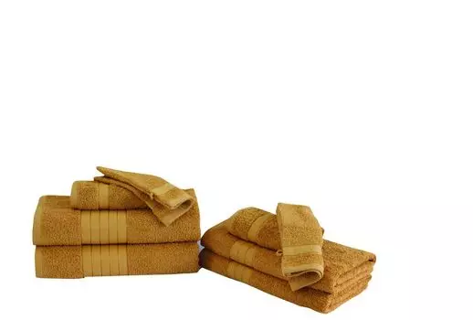 Набор полотенец из 8 предметов терракотовый Muller Textil, охра