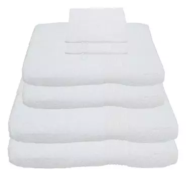 Набор полотенец Julie Julsen 600г/м белый, 6 штук: 2 банных полотенца, 2 полотенца для рук + 2 полотенца для мытья рук бесплатно.