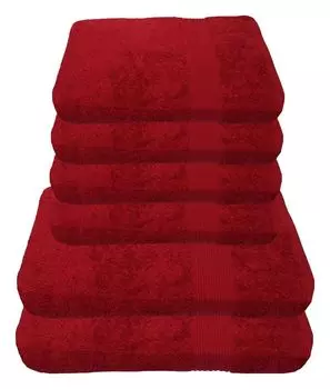 Набор полотенец Julie Julsen Бордо, комплект: 2 банных полотенца и 4 полотенца для рук., красный