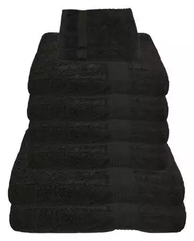 Набор полотенец Julie Julsen черный, комплект: 2 банных полотенца, 4 полотенца для рук + 2 полотенца для мытья рук в подарок..