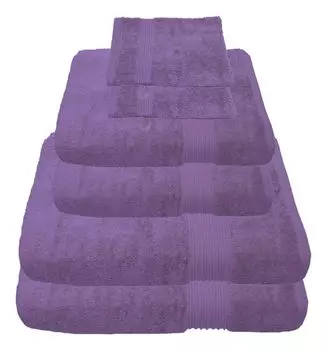 Набор полотенец Julie Julsen лавандовый, набор: 6 штук: 2 банных полотенца, 2 полотенца для рук + 2 полотенца для мытья рук бесплатно.., синий