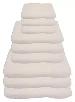 Набор полотенец Julie Julsen натуральный белый, набор: 9 шт.: 3 банных полотенца, 3 полотенца для рук, 3 гостевых полотенца.