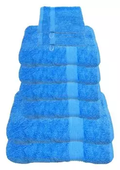 Набор полотенец Julie Julsen небесно-голубой, комплект: 8 шт.: 2 банных полотенца, 4 полотенца для рук + 2 бесплатных полотенца для рук.., синий