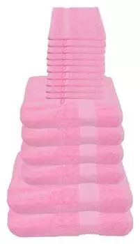 Набор полотенец Julie Julsen нежно-розовый, набор: 2 банных полотенца, 4 полотенца для рук, 10 моющих перчаток.