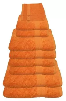 Набор полотенец Julie Julsen оранжевый, набор: 10 шт., 2 банные. 4 руки. 2 гостя. 2 стирки.