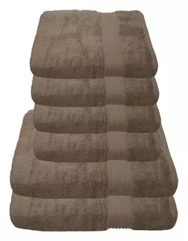 Набор полотенец Julie Julsen орех, комплект: 2 банных полотенца и 4 полотенца для рук., коричневый