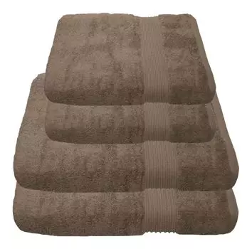 Набор полотенец Julie Julsen орех, комплект: 2 банных полотенца и 2 полотенца для рук., коричневый