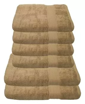Набор полотенец Julie Julsen песок, набор: 2 банных полотенца и 4 полотенца для рук., бежевый