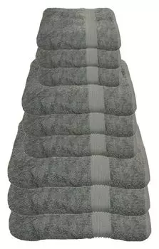 Набор полотенец Julie Julsen серебристо-серый, набор: 9 шт.: 3 банных полотенца, 3 полотенца для рук, 3 гостевых полотенца.