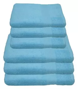 Набор полотенец Julie Julsen светло-голубой, набор: 6 шт. 3 банных полотенца 3 полотенца для рук., синий