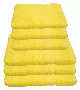 Набор полотенец Julie Julsen желтый, комплект: 6 шт. 3 банных полотенца 3 полотенца для рук.