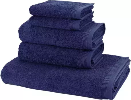 Набор полотенец Mve "Basic", (комплект, 5 шт., 2 гостевых полотенца 30х50 см - 2 полотенца для рук 50х100 см - 1 банное полотенце 80х150 см), высочайшего качества махровые полотенца (5 шт.), цвет deep sea