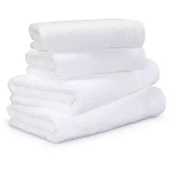 Набор полотенец Mve «New Classic», (4 шт., 2 полотенца 50/100 см - 2 полотенца банные 67/140 см), цвет snow