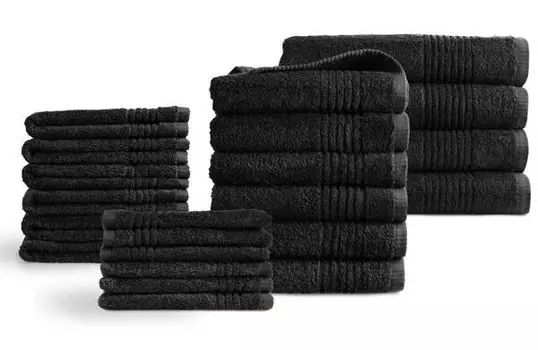 Набор полотенец Phlox Supreme (22 шт), 70x1x140 см, черный