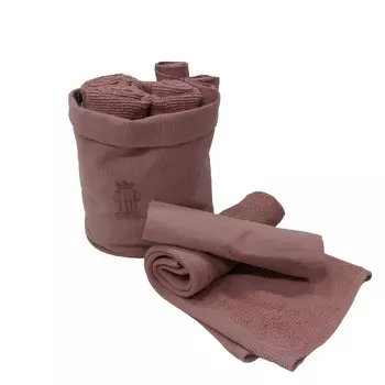 Набор полотенец PHP Home Philosophy Joy Basket With Sponge And Cotton, 8 шт, ягодный