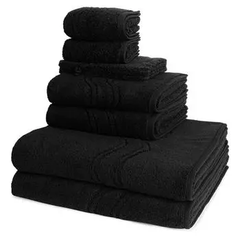 Набор полотенец TERRY SET Кашемировое ощущение 8 предметов Ross, черный