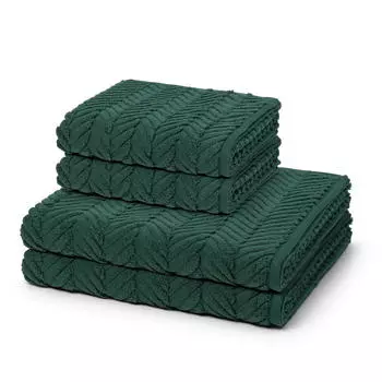 Набор полотенец TERRY SET Sensual Skin 4 предмета Ross, темно-зеленый