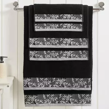 Набор полотенец «Водопад» из 100% чесаного хлопка «Глициния» с вышивкой, 6 предметов GoLinens, цвет Blue