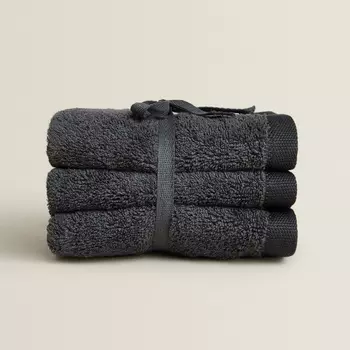 Набор полотенец Zara Home Cotton, 3 предмета, темно-серый