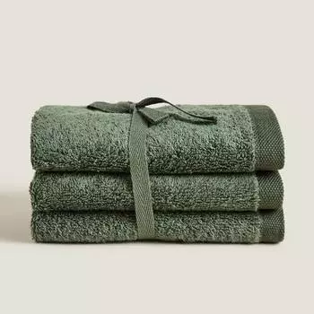 Набор полотенец Zara Home High Quality Cotton, 3 предмета, зеленый