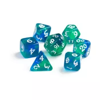Набор Poly — Elessia, Cosmos Nova с белым (7), Polymer Poly Sets (Die Hard Dice)