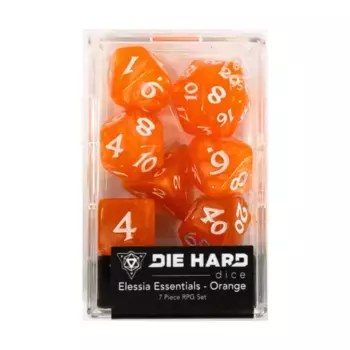 Набор Poly — Elessia Essentials оранжевый с белым (7), Polymer Poly Sets (Die Hard Dice)