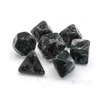 Набор Poly — Elessia, сланец с черным (7), Polymer Poly Sets (Die Hard Dice)