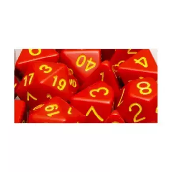 Набор Poly — непрозрачный красный с золотом (7), Game Dice - Opaque (Role 4 Initiative)