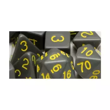 Набор Poly — непрозрачный темно-серый с золотом (7), Game Dice - Opaque (Role 4 Initiative)