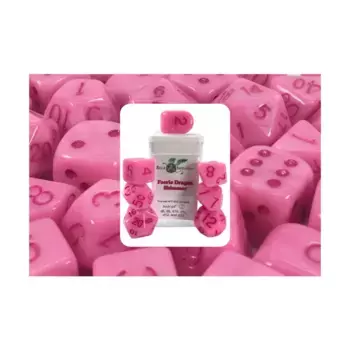 Набор Poly Set Faerie Dragon Shimmer с Arch'd4, розовыми чернилами (7), Game Dice - Shimmer (Role 4 Initiative)