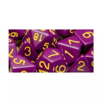 Набор Poly Set — непрозрачный темно-фиолетовый с золотом (7), Game Dice - Opaque (Role 4 Initiative)