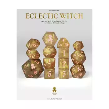 Набор Poly — Witch, электрический с розовым (14), Poly Sets - Glitter (Kraken Dice)