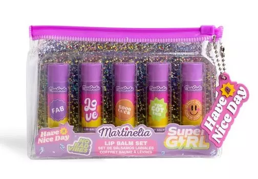 Набор помад-бальзамов для детей supergirl set Martinelia 5 помад