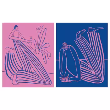 Набор постеров Ikea Bild Playful Sketched, 40х50 см, 2 шт